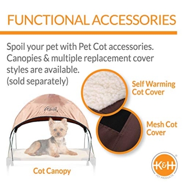 K&H Elevated Dog Bed with Removable Bolster for Comfort