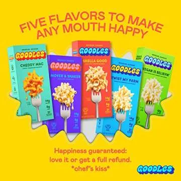 Goodles Shella Good Mac & Cheese 4 Pack, 6oz - 14g Protein, 6g Fiber with Prebiotics, 21 Plant-Based Nutrients and Made w/REAL Cheese! | Clean Label Certified