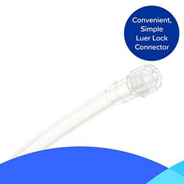 Nuvälsa Earscope - In-Ear Stethoscope Ozone Insufflator with Medical Silicone Tube, Soft Ear Plugs, Male Luer Lock