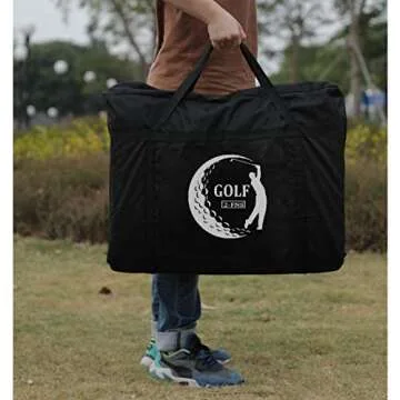 2-FNS Golf Putting Green Mat, Practice Golf Putting Mat Game Set for Backyard Office House Party with 4 Golf Balls, 1 Golf Mat, 12 Golf Hole Covers, 1 Carring Bag