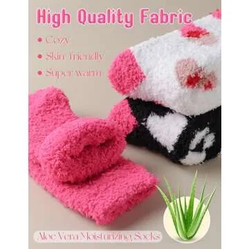 AIVEI Cozy Valentine’s Day Fluffy Socks for Her