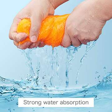 5-Pack Extra Thick Microfiber Cleaning Cloths, Super Absorbent Dust Cloths Dish Cloths with Two Color on Two Side, Lint Free Streak Free for Tackling Any Cleaning Job with Ease