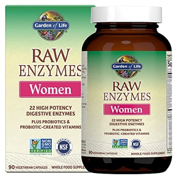 Garden of Life RAW Digestive Enzymes for Women - Enhance Health!