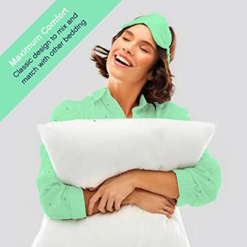 Celeep King Size Pillow Set of 2 - Microfiber Filled - Comfort for Side - Back and Stomach Sleepers - Pack of 2 - Ideal Pillow King for Side Sleeper Pillow - King Bed Set Soft