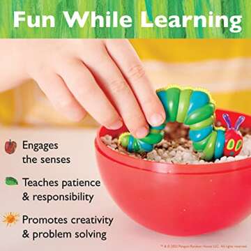 Creativity for Kids The Very Hungry Caterpillar: Ready to Grow Garden [Amazon Exclusive] Science Terrarium Kit Inspired from The World of Eric Carle Books, Gifts for Kids Ages 6-8+