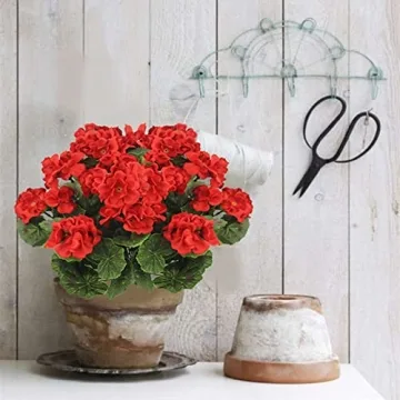 CISDUEO Artificial Geraniums for Home and Garden Decor
