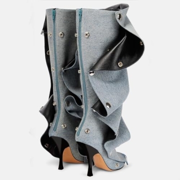 Stylish KaroNairy Knee High Boots for Women in Blue