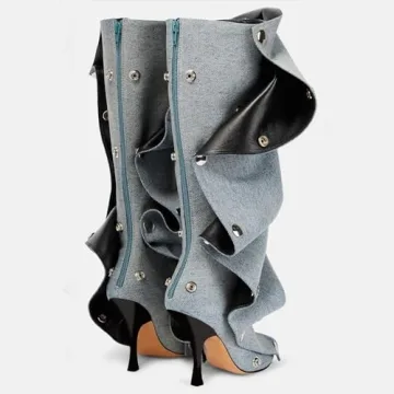 Stylish KaroNairy Knee High Boots for Women in Blue