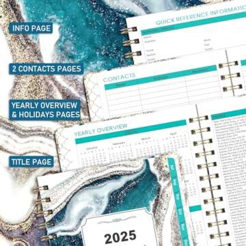 2025 Planner - Calendar Planner 2025 from January 2025 to December 2025, Weekly Monthly Planner 2025 with Inner Pocket, Tabs, 6.4'' x 8.5''