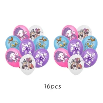 Vibrant 48Pcs Demon Hunters Birthday Party Decorations Set