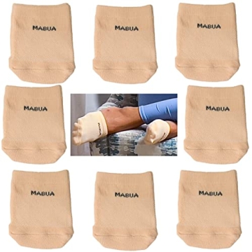 MABUA Toe Topper Half Socks for Women - Breathable Non-Slip 8 Pairs