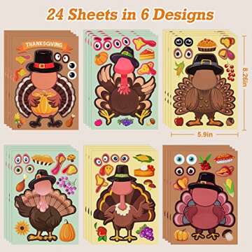 Thanksgiving Turkey Stickers for Kids - DIY Craft Fun