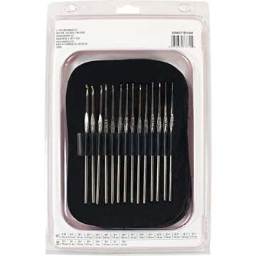 Boye Ergonomic Crochet Hook Set - 25pcs, Steel & Aluminum Hooks