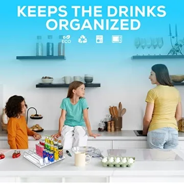 Fully Assembled Drink Fridge Organizer for Easy Access