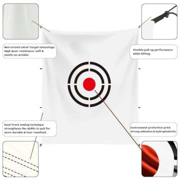 Galileo Golf Net Target Cloth 5X6FT Golf Training Aids Practice Driving Range Backstop Target Suitable for Gagalileo More Style Golf Hitting Net Systems