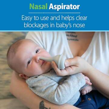 Dr. Brown's Baby Care Essentials Kit, Nail Scissors with Case, Nasal Aspirator, Cradle Cap Brush and...