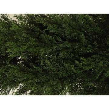 Three 3 Foot Artificial Cedar Topiary Trees Potted Indoor or Outdoor