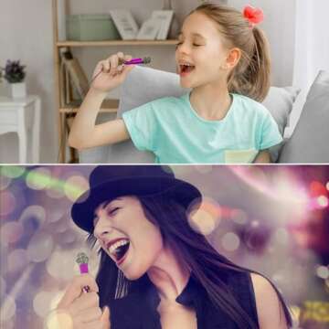 Uniwit Mini Portable Vocal/Instrument Microphone for Voice Video Recording Singing,Vlogging, Podcasting, Tiny Microphone for iPhone Android Phone Computer Latop Notebook Tablet iPad(Rose Red)