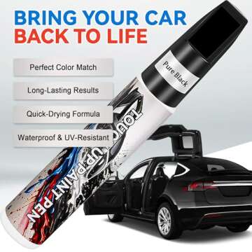 Touch Up Paint for Cars, Black Car Paint Scratch Repair, Auto Paint Repair Pen, Automotive Scratch R...