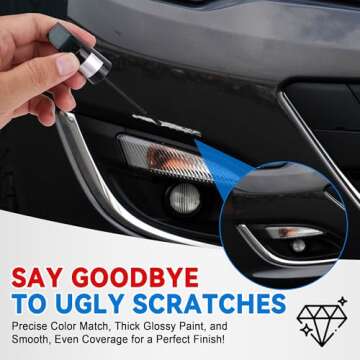 Touch Up Paint for Cars, Black Car Paint Scratch Repair, Auto Paint Repair Pen, Automotive Scratch Remover, Professional Seamless Coverage, Color Accurate, Long lasting Adhension, Fast Drying