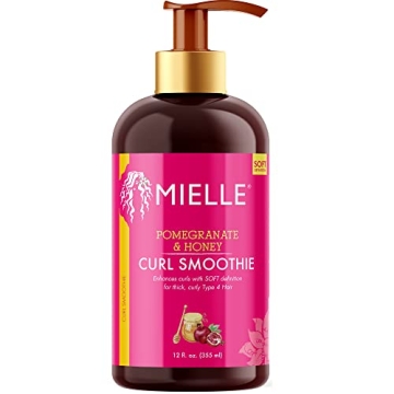 Mielle Organics Curl Smoothie with Pomegranate, Moisturizing Curl Cream for Thick Type 4 Curly Hair,...