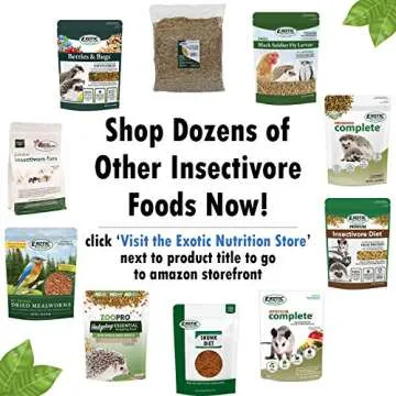 Hedgehog Complete 2 lb - Nutritionally Complete Natural Healthy High Protein Pellets & Dried Mealworms - Food for Pet Hedgehogs