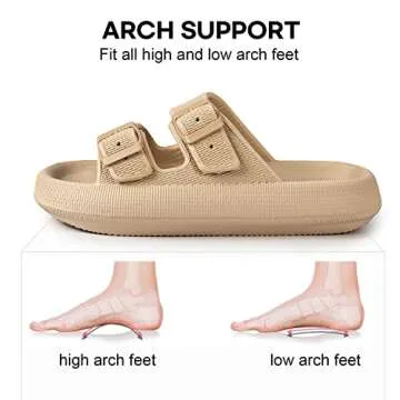 Comfortable Double Buckle Slide Slippers for Everyone