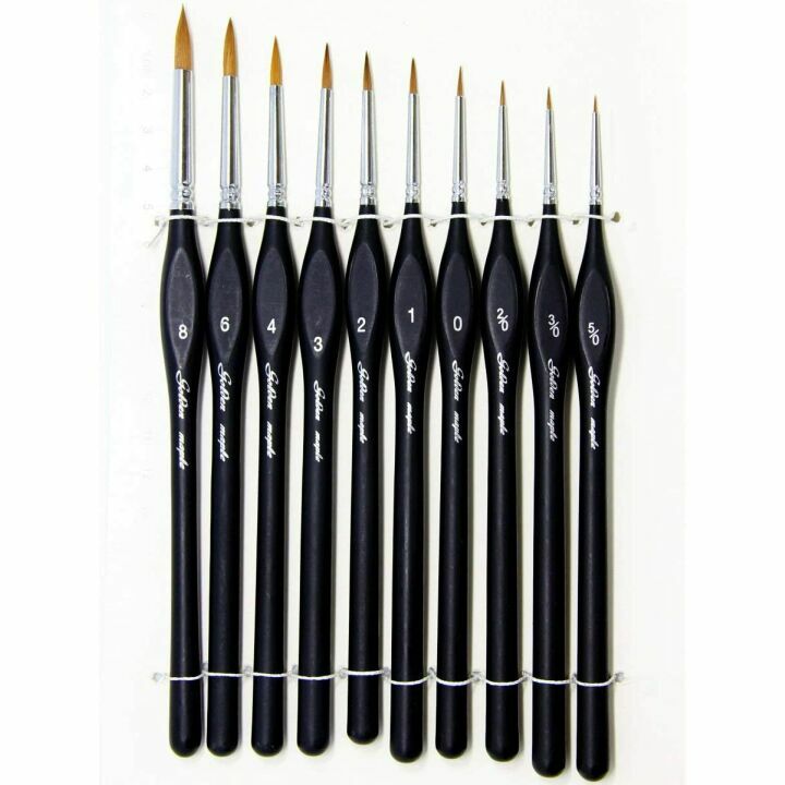 10pcs Miniature Detail Paint Brushes Set for Artists