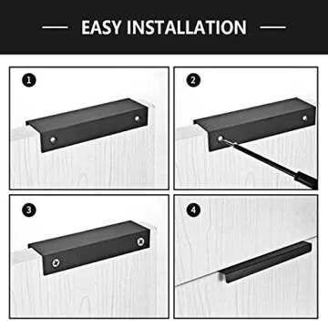 Sleek Arc Finger Edge Pulls - 10 Pcs Set for Modern Styling