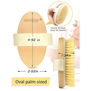 TEMEAYE Dry Brushing Body Brush for Exfoliation & Lymphatic Health