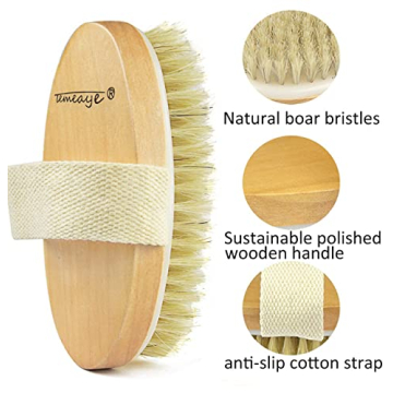 TEMEAYE Dry Brushing Body Brush for Exfoliation & Lymphatic Health