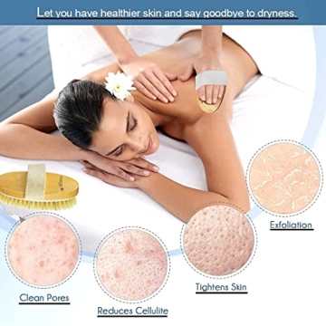 TEMEAYE Dry Brushing Body Brush for Exfoliation & Lymphatic Health
