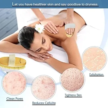 TEMEAYE Dry Brushing Body Brush for Exfoliation & Lymphatic Health