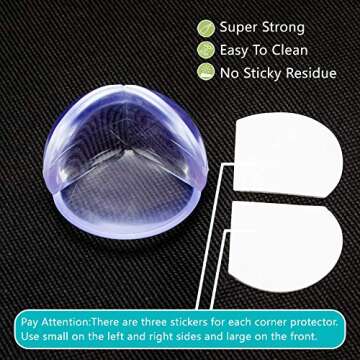 RESTEO Kids Corner Protector (16 Pack),Larger Size (1.6 * 1.6 * 0.98 inch),Soft Baby Proofing Table Corner Guards, Edge Protectors.Long Lasting,High Resistant Adhesive