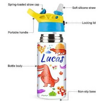 Custom Insulated Kids Water Bottles - Yibanda 12oz