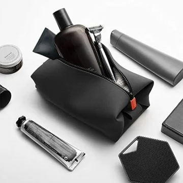 Tooletries - The Koby Dopp Kit - Silicone Toiletry Bag for Men, Travel Dopp Kit for Men - Heavy-Duty Zipper, Leak Resistance, Easy to Clean - 10" x 6" x 6" - Charcoal