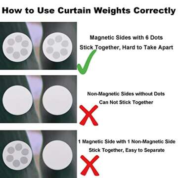 LEVOSHUA Magnetic Shower Curtain Weights for Peaceful Showers