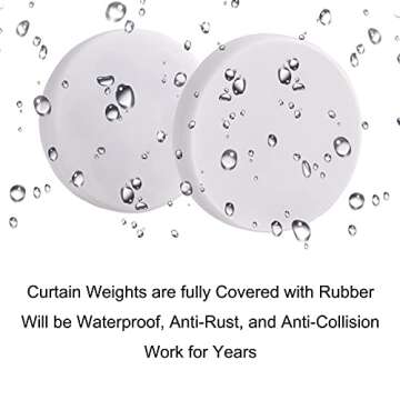 LEVOSHUA Magnetic Shower Curtain Weights for Peaceful Showers