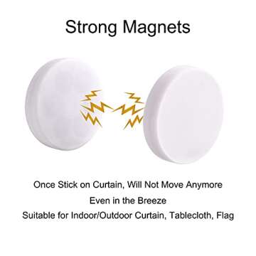 LEVOSHUA Magnetic Shower Curtain Weights for Peaceful Showers