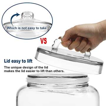 Daitouge 3 Gallon Glass Jar for Food Storage