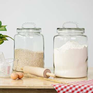 Daitouge 3 Gallon Glass Jar for Food Storage
