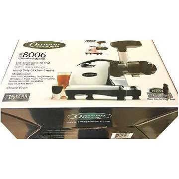 Omega Nutrition Center Juicer, 200-Watt, Metallic