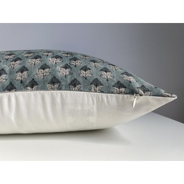 Canyon Theory Organic Linen Hand Block Print Pillow Cover