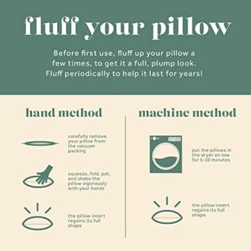 18X18 Decorative Throw Pillow Insert, Down and Feathers Fill, 100% Cotton Cover 233 Thread Count, Square Pillow Insert - Made in USA (Set of 2)