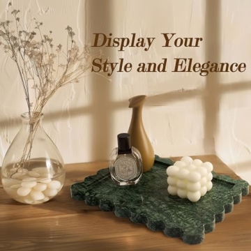 Luxury Indian Green Marble Tray for Home Decor