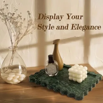 Luxury Indian Green Marble Tray for Home Decor