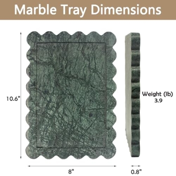 Luxury Indian Green Marble Tray for Home Decor