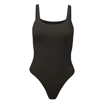 Almere Low Back Contour Tank High Cut Thong Bodysuit for Women