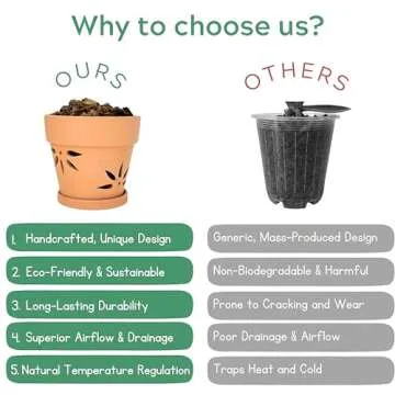 Thriving Thicket Handmade 3 Pack 6 inch Terracotta Orchid Pots with Holes and Saucers, Clay Orchid Planter Pots for Repotting, Small Terra Cotta Orchid Vase, Ceramic Plant Flower Pot Indoor Outdoor