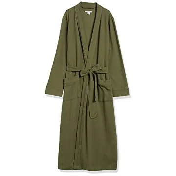 Amazon Essentials Women's Lightweight Waffle Robe in Olive